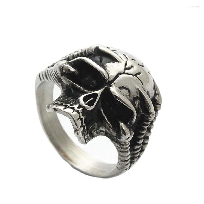 

Wedding Rings Fashion Jewelry Stainless Steel Skull Ring Men Trendy Simple Punk Gift 26009