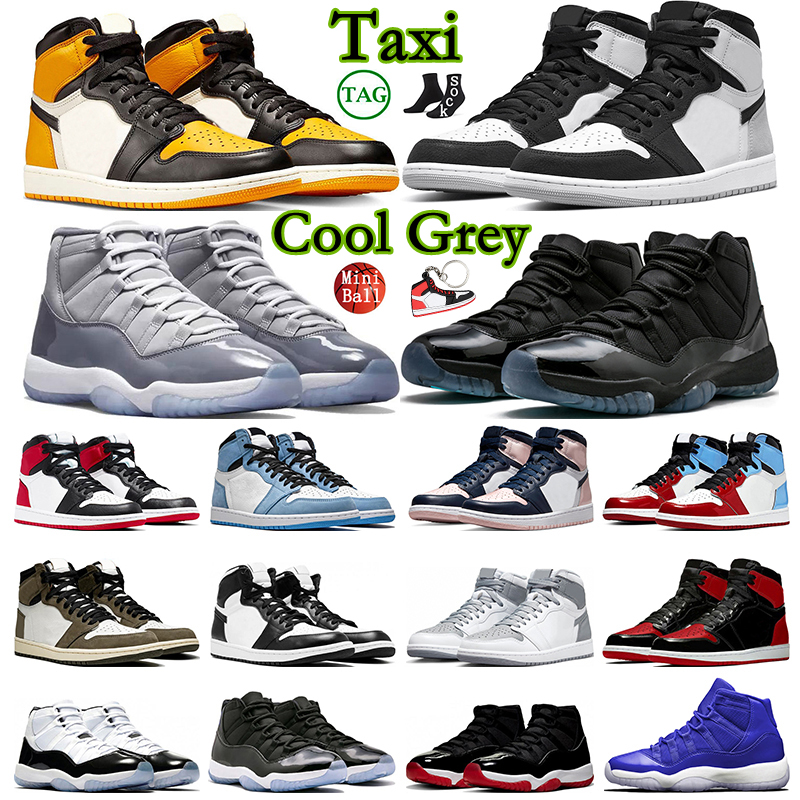 

Men Basketball Shoes 1 1s Taxi Stage Haze Stealth Bred Patent UNC womens sneakers 11 11s Cool Grey Cap and Gown Royal Blue sports trainers, Rebellionaire