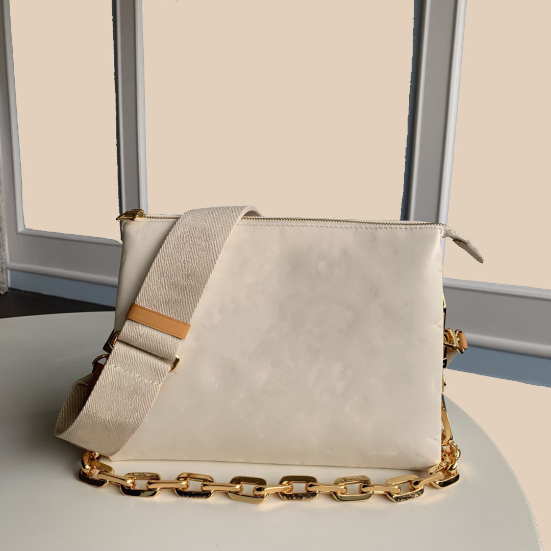 

Coussin MM Designer Shoulder Bag Genuine Leather Women Bags 5A Top Quality Chain Crossbody M57783, Red