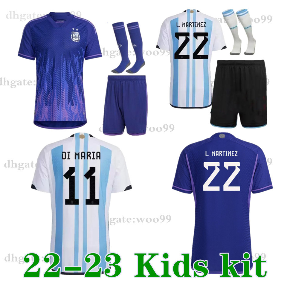 

2022 Argentina home Soccer Jersey 2022 2023 DYBALA LO CELSO National Team MARADONA Football Shirts kids Kits socks uniforms, 22-23