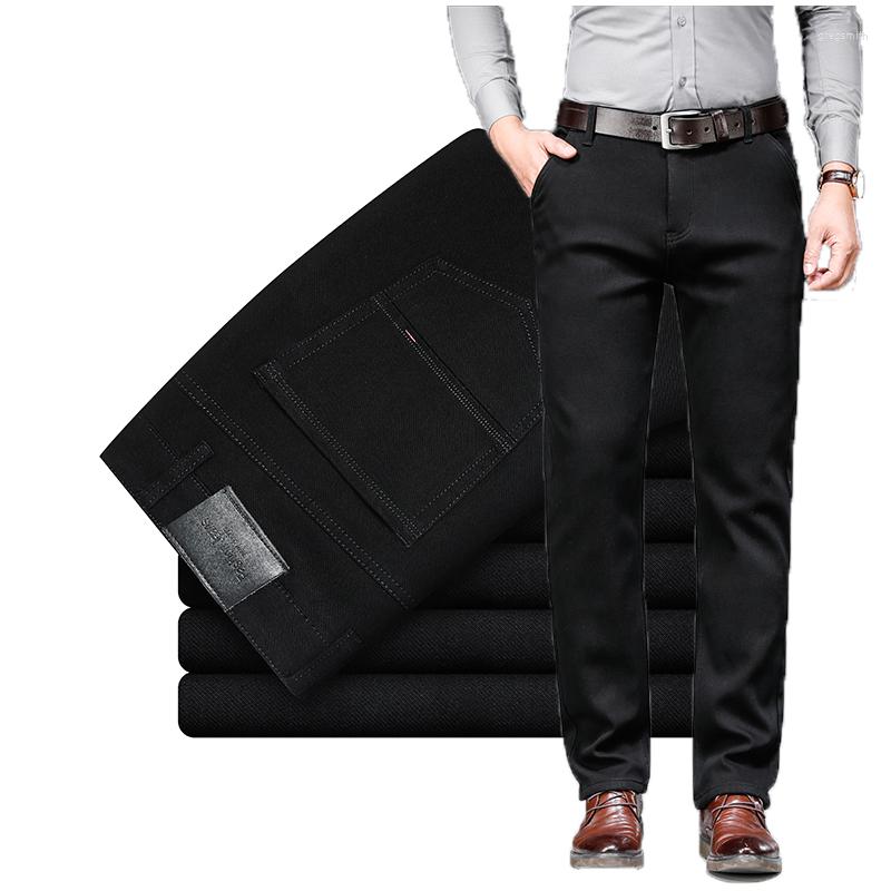 

Men's Jeans 2022 Spring Brand Fit Straight Black Stretch Classic High-quality Business Casual Men's High Waist