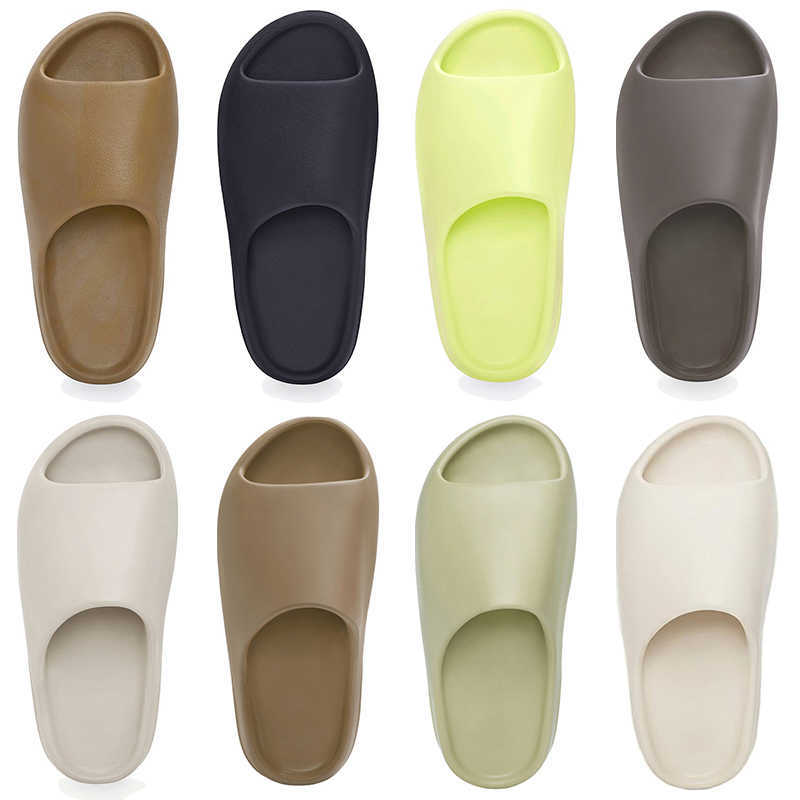Avec Box Pantoufles Designers Sandales Pantoufle Sand Grey Blanc Noir Bone Core Résine Terre Brown Glow Green Pantoufles d'extérieur