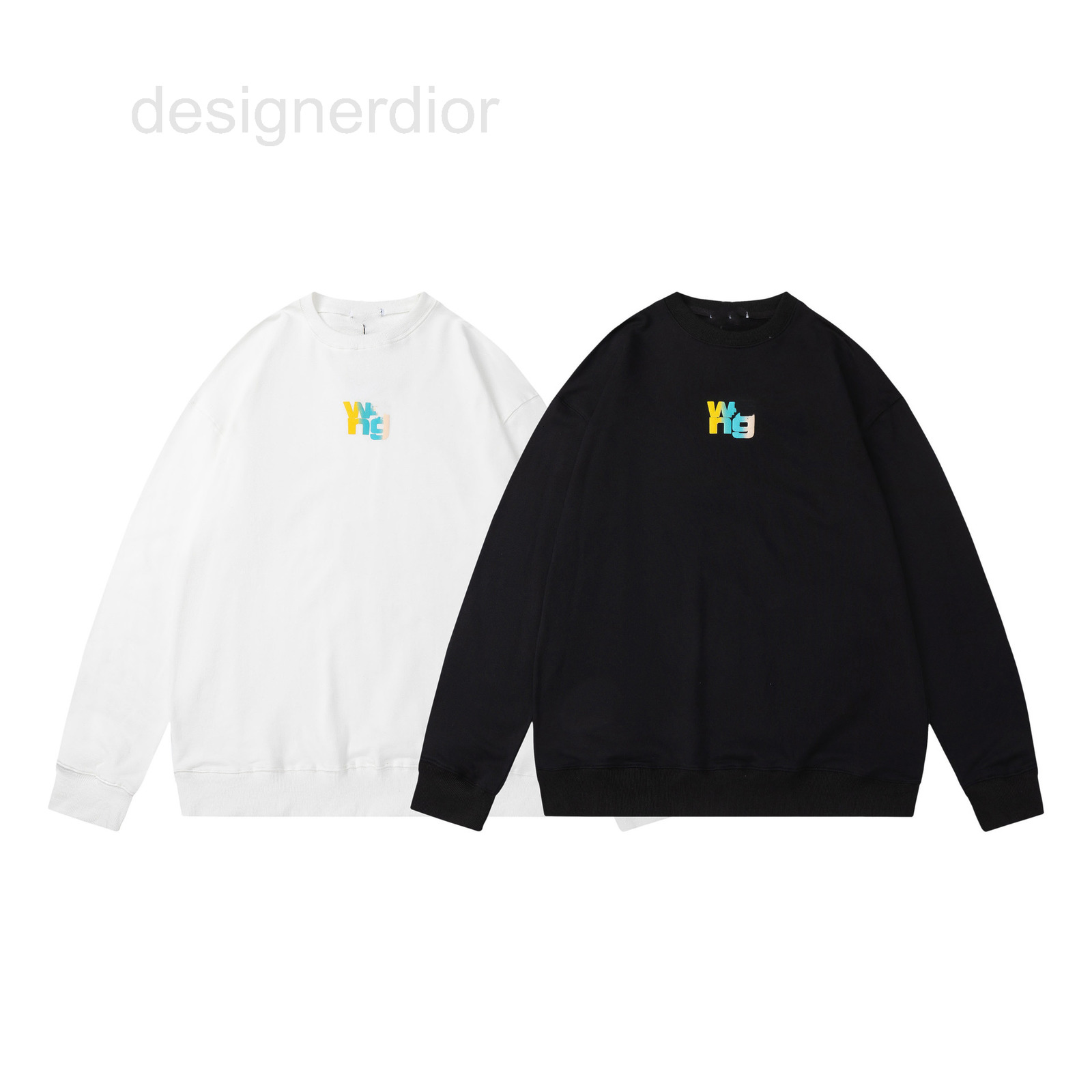 Sweat-shirts pour femmes Sweathirts High Version 2022 Début d'automne Nouveau Aw King Rainbow Foam Letter Imprimée des hommes et des femmes Round