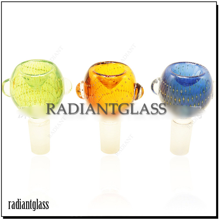 

Accessories Heady Colored bowl originality Bong smoking Bowls 14mm 18mm male Joint Thick Glass tobacco Bowls for Water Pipes Oil Rigs