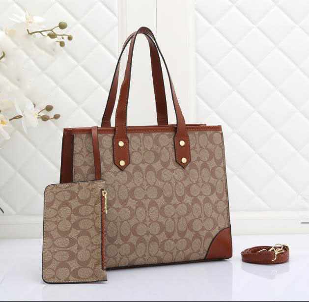 

New women's tote bag large-capacity one-shoulder messenger shopping bag, Brown