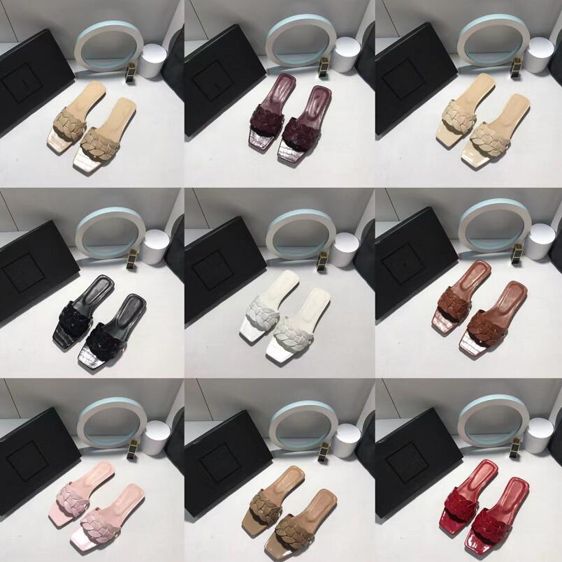 

Womens Leather Weave Slippers Designer Classic Flat Bottom Sandal Summer Leisure Comfortable Sandals Luxury Outdoor Beach Shoes Flip Flop Slipper, Not for individual sale