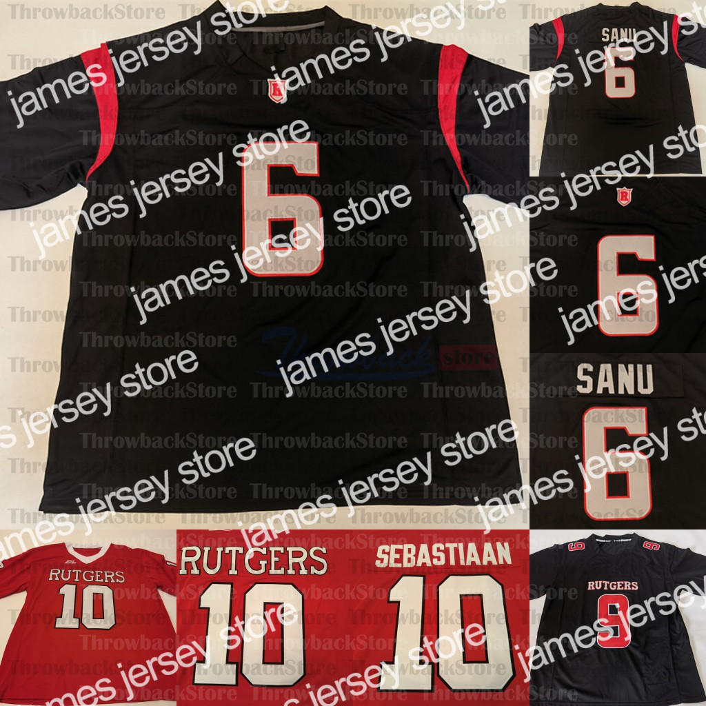 

American College Football Wear Custom Rutgers Scarlet Knights Jersey #15 Shameen Jones #17 Johnny Langan #27 Ray Rice # 18 Bo MeltonJerseys, Black ii