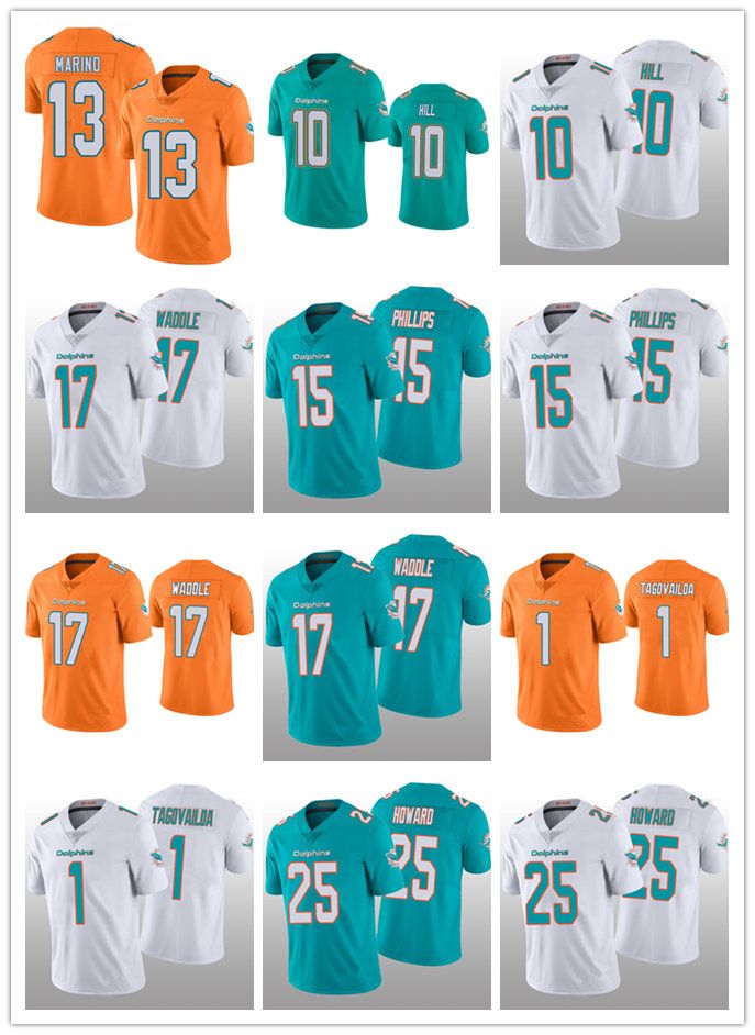 

Jersey Football Miami''Dolphins''MEN Women Youth Tyreek Hill Tua Tagovailoa Jaelan Phillips Jaylen Waddle Dan Marino Howard Aqua Vapor''nfl, 14