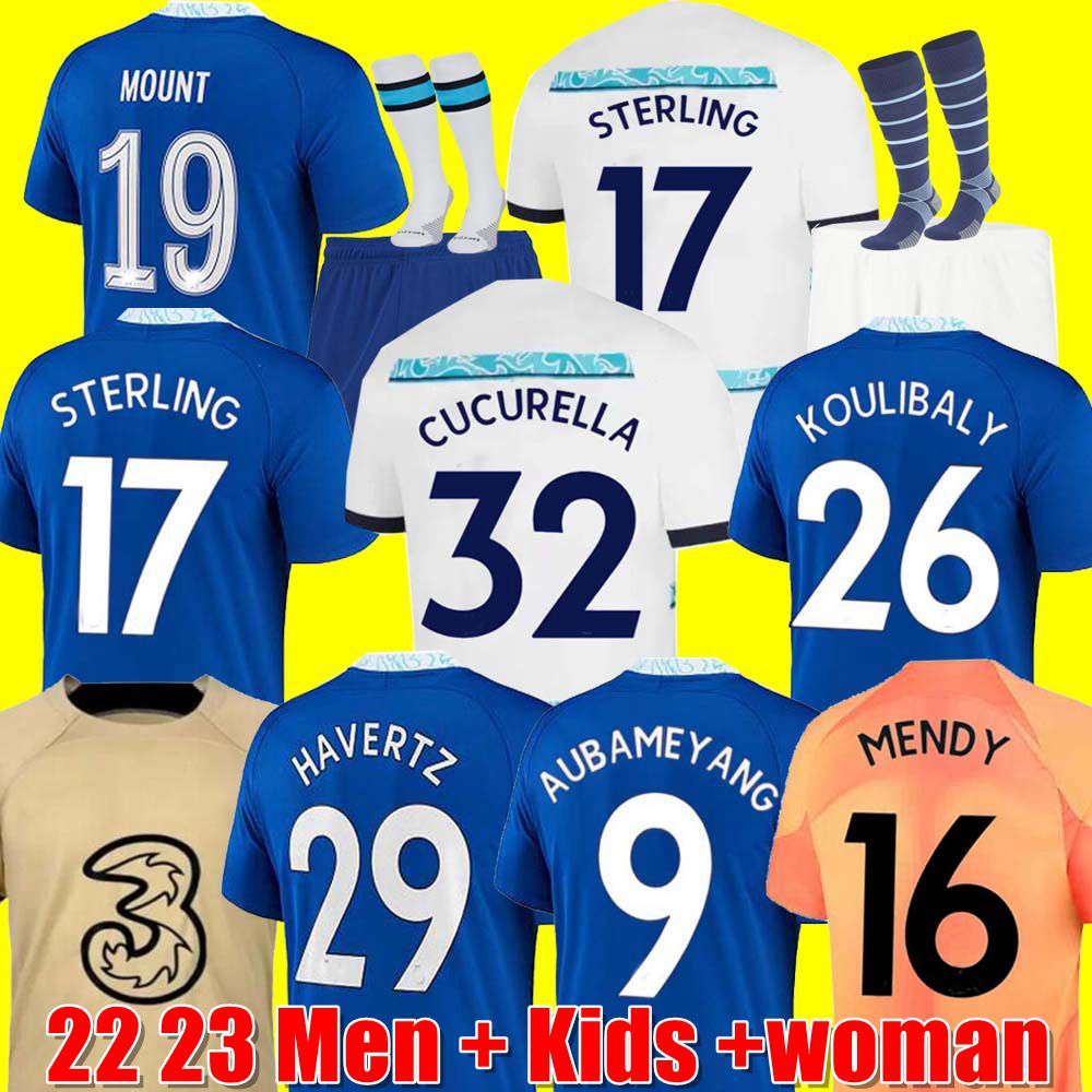 

22 23 CFC Soccer Jersey PULISIC MOUNT HAVERTZ STERLING JAMES 2022 2023 football shirt men kids set kits KOULIBALY KANTE uniform FOFANA Mendy T. SILVA WOMAN CUCURELLA, Away adult epl