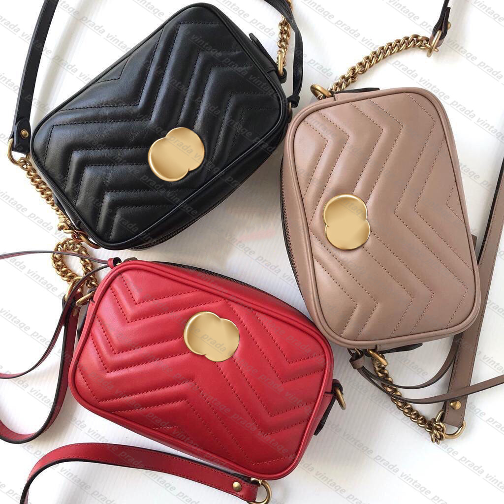 Genuine leather Marmont Women's tote crossbody Bags Luxury Designer fashion shopping Evening Camera Cases cards pockets handbag Shoulder Bag