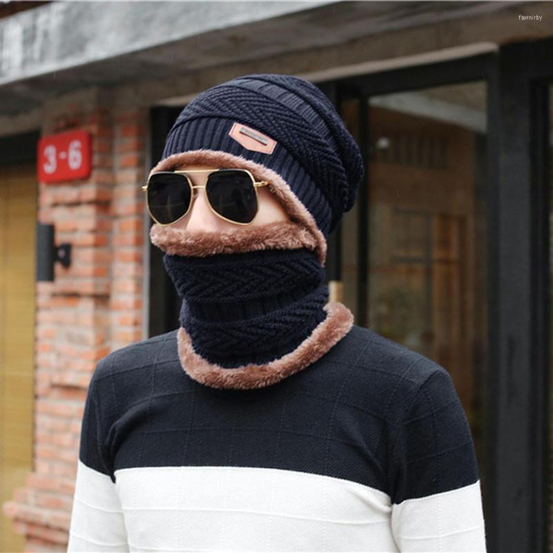 

Ball Caps Hat Wool Blue Ski Cap Fleece Scarf Warm Winter Men Camping Baggy Baseball