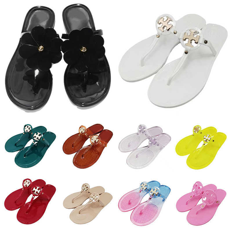 Designer Sandales Pour Femmes Dames Diapositives Tendance De La Mode Tongs Dazzle Noir Blanc Fleur Caoutchouc Appartements Talons Bas Pantoufles
