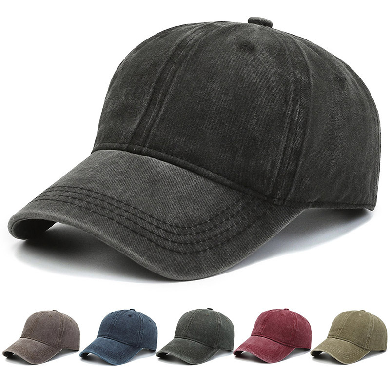 

Ball Caps Soft Top Washing Men Hat Adjustable Solid Color Korean Female Peaked Cap 1579 T2, As show