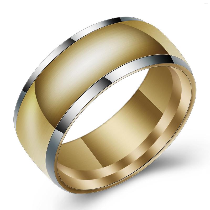 

Wedding Rings Titanium Stainless Steel For Men Double Side Fashion Jewelry Good Quality