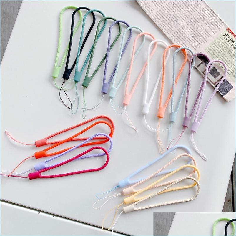 

Cell Phone Straps Charms Plaid Sile Lanyard Straps Wrist For Phone 12 Pro Max Airpods Case Speakers U Disk Short Sling Umbrella Drop Dhgzi