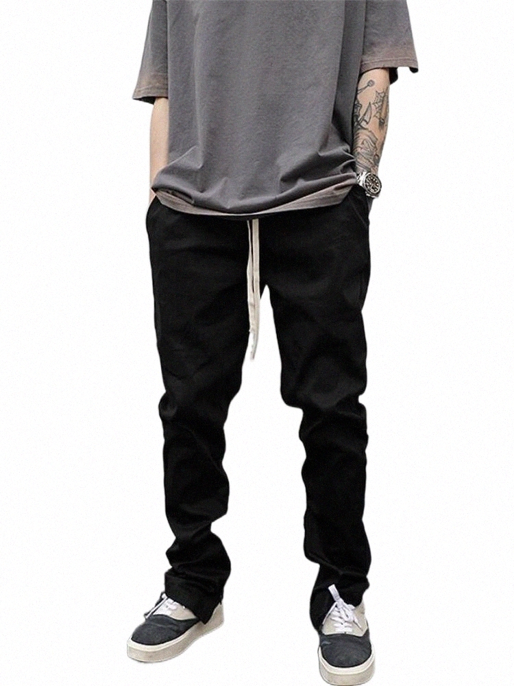 Men's Pants men's Pants Small Leg Dark Hip Hop High Street Zipper Design Casual Versatile Large Size Slim Cargo O3HX#-image-797925256
