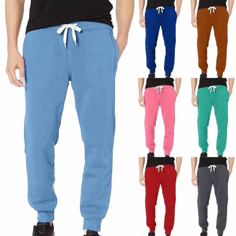 Men's Pants men's Pants Streetwear Trousers Casual Solid Basic Active Fleece Jogger Waist Sports Thickened Sweatpants 09Wo#-image-797934479