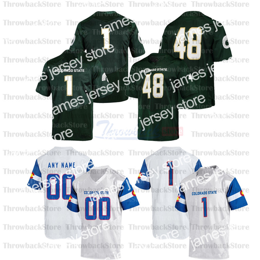 

American College Football Wear Custom Colorado State College Football Jerseys 15 Collin Hill 5 Marvin Kinsey Jr. 7 Jamal Hicks 9 Warren Jackson 22 Dante Wright 85 Trey, White v