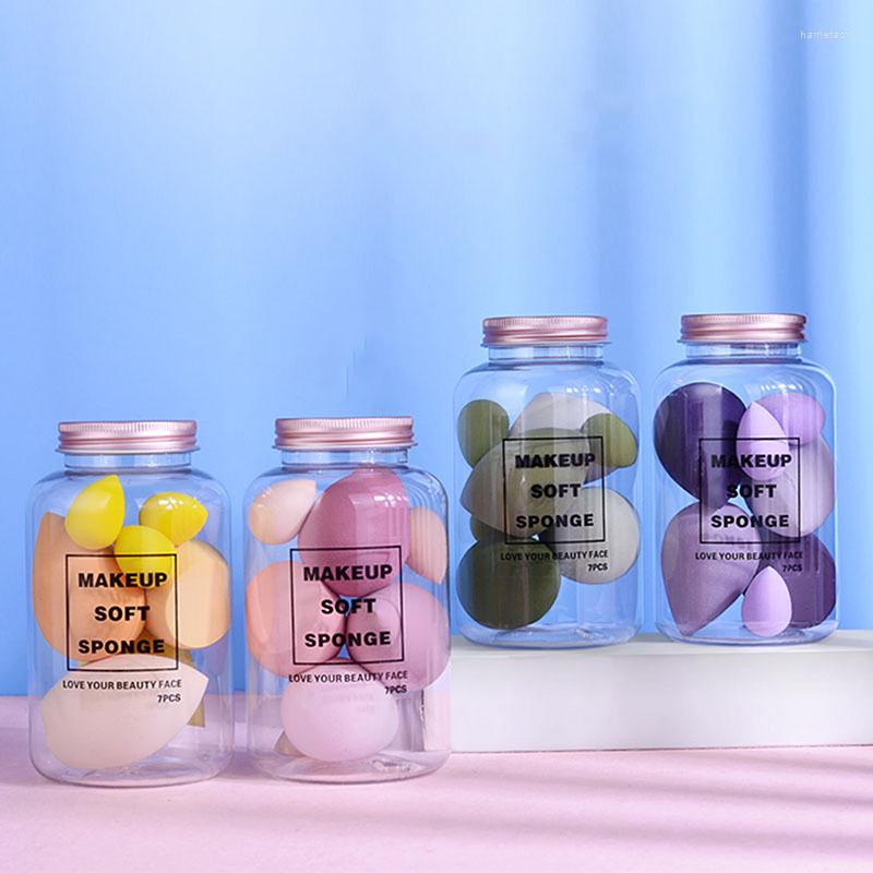 

Makeup Sponges 7Pcs/Set Fashion Egg Make Up Blender Cosmetic Puff Sponge Cushion Foundation Powder Beauty Tool With Bottle