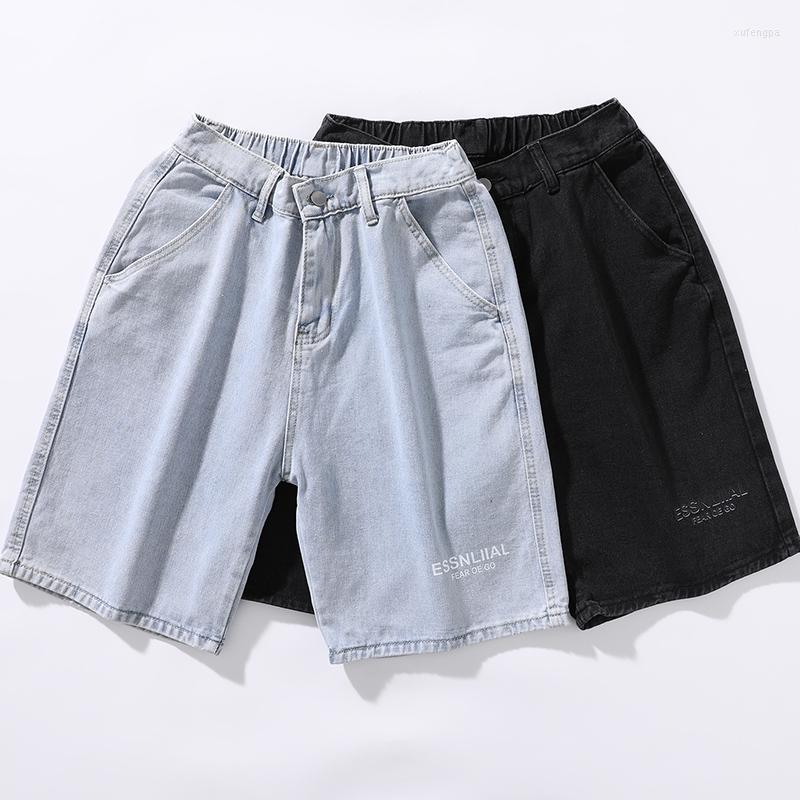 

Men's Jeans 2022 Summer Men'S Brand Black Denim Shorts Business Fashion Loose Casual Stretch Male Regular Fit Five-Point Pants