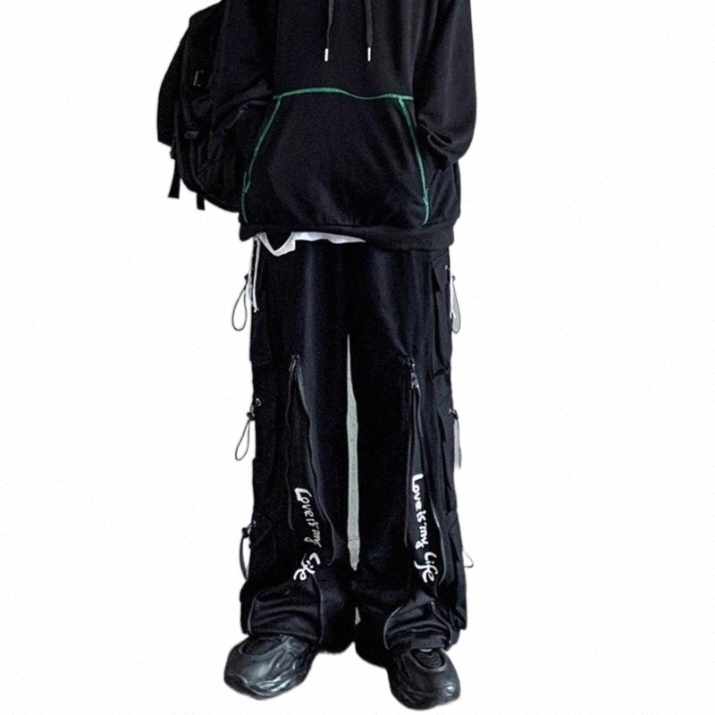 Men's Pants men's Tactical Pants Military Big Pocket Trousers Hip Hop Trendy Design Loose Jogger Sweatpants Elastic Harem R7EI#-image-797946266