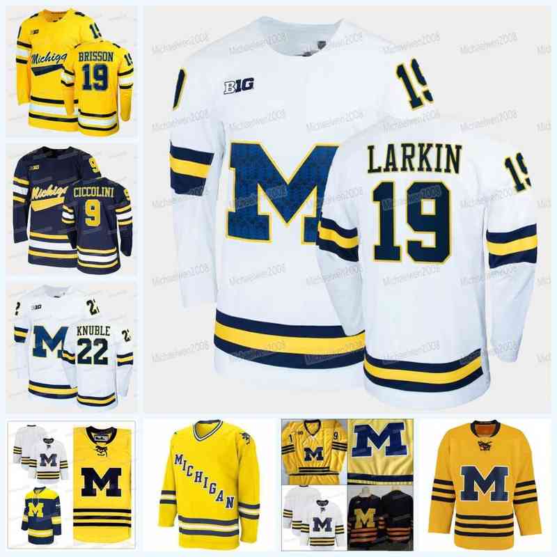 

New T Shirts Michigan Wolverines Hockey Jersey Owen Power Nick Pastujov Griffin Luce Garrett Van Wyhe Jack Becker Nick Blankenburg Eric Cicc