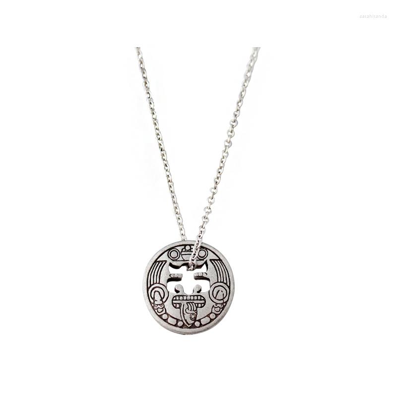 

Choker Design Style Retro Short Round Pendant Silver Necklace Female For Women