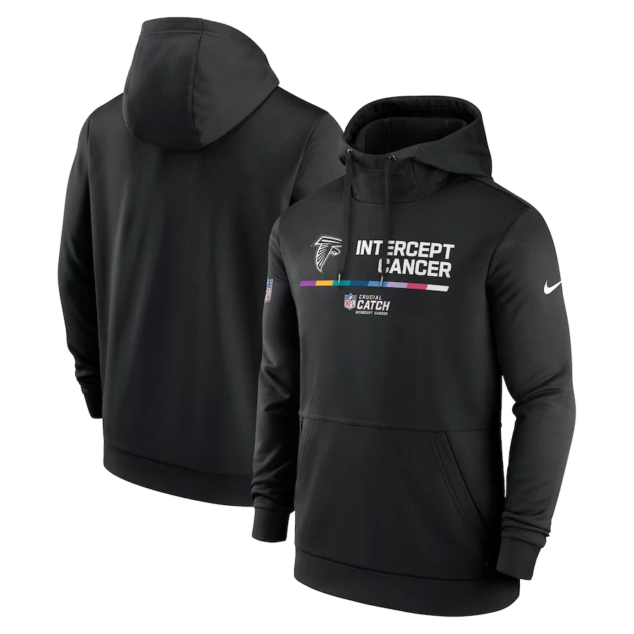 

Hoodie Atlanta''Falcons''Men 2022 Crucial Catch Therma Performance Pullover Black