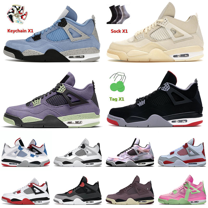 

Mens Women Basketball Shoes University Blue 4 4s IV Jumpman Bred Cool Grey Red Thunder Messy Room Violet Ore Athletic Outdoor Sports Sneakers, C7 infrared 40-47