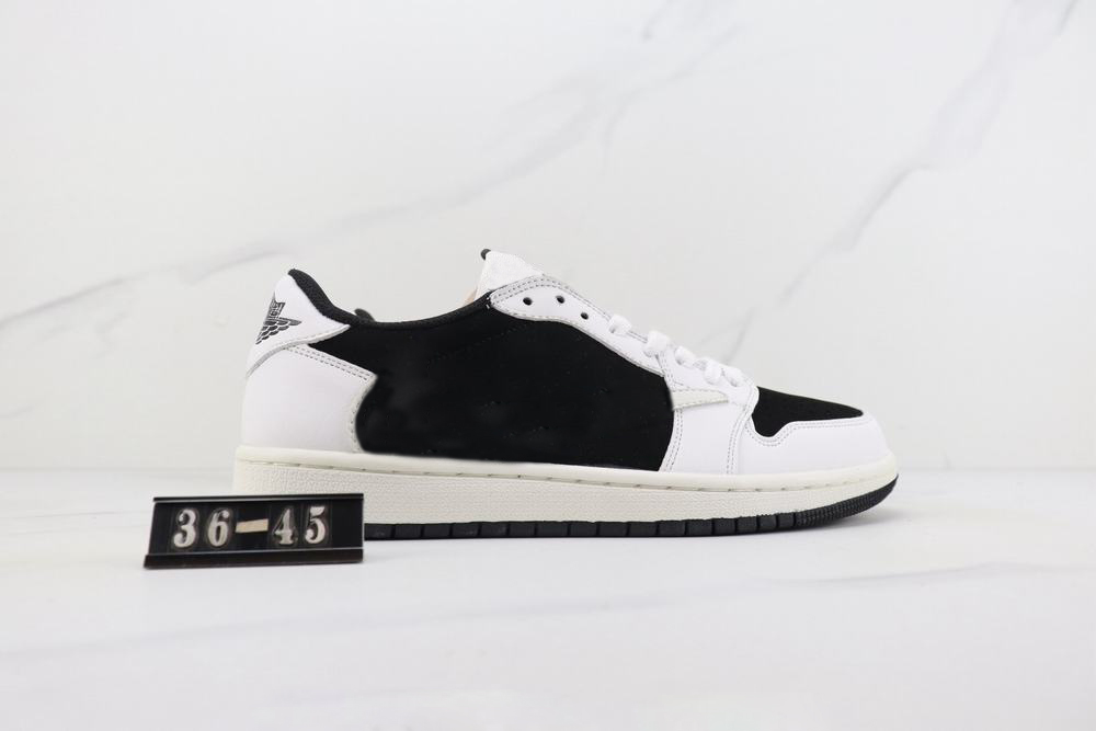 

With Box 2022 1 TS Low Basketball Shoes Men Women Reverse Noir Black White 1s Sneaker