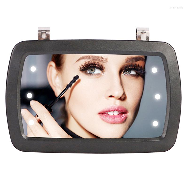 

Interior Accessories 6 LED Car Sun Visor Makeup Mirror Touch Switch High Clear HD Universal 170 110mm-no Battery