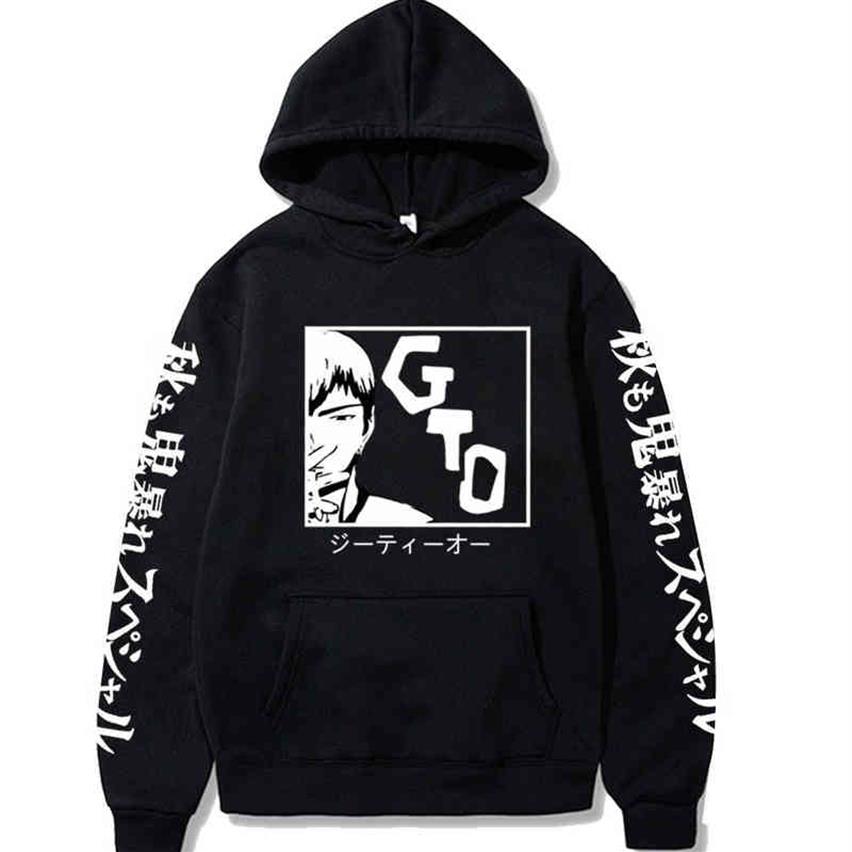 

Funny Anime Great Teacher Onizuka Gto Printed Hoodie Harajuku Long Sleeve Pullover Homme Y1213251B, Black
