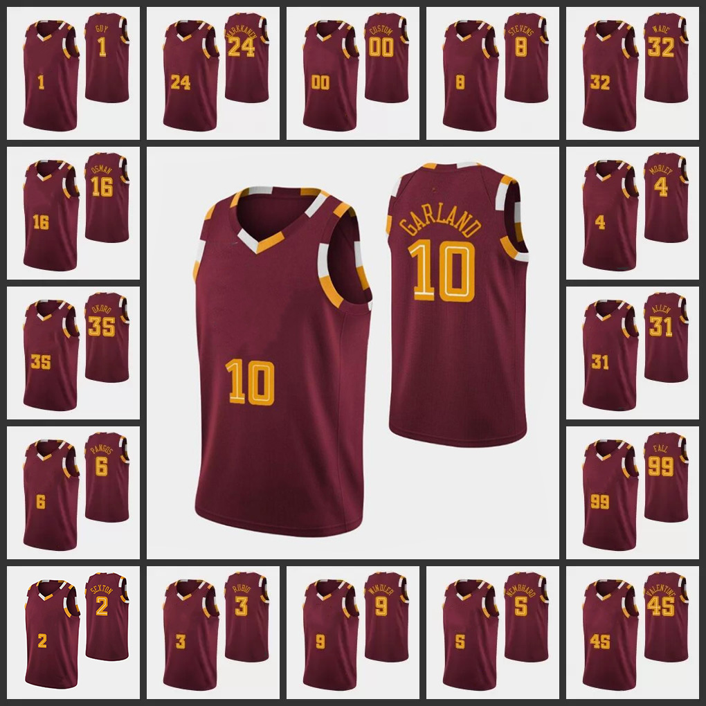 

CLE 2022 Basketball Jersey Clevelan Cavalier Donovan Mitchell Jarrett Allen Evan Mobley Isaac Okoro Darius Garland Caris LeVert Love 75th Anniversary Jerseys, Colour 6