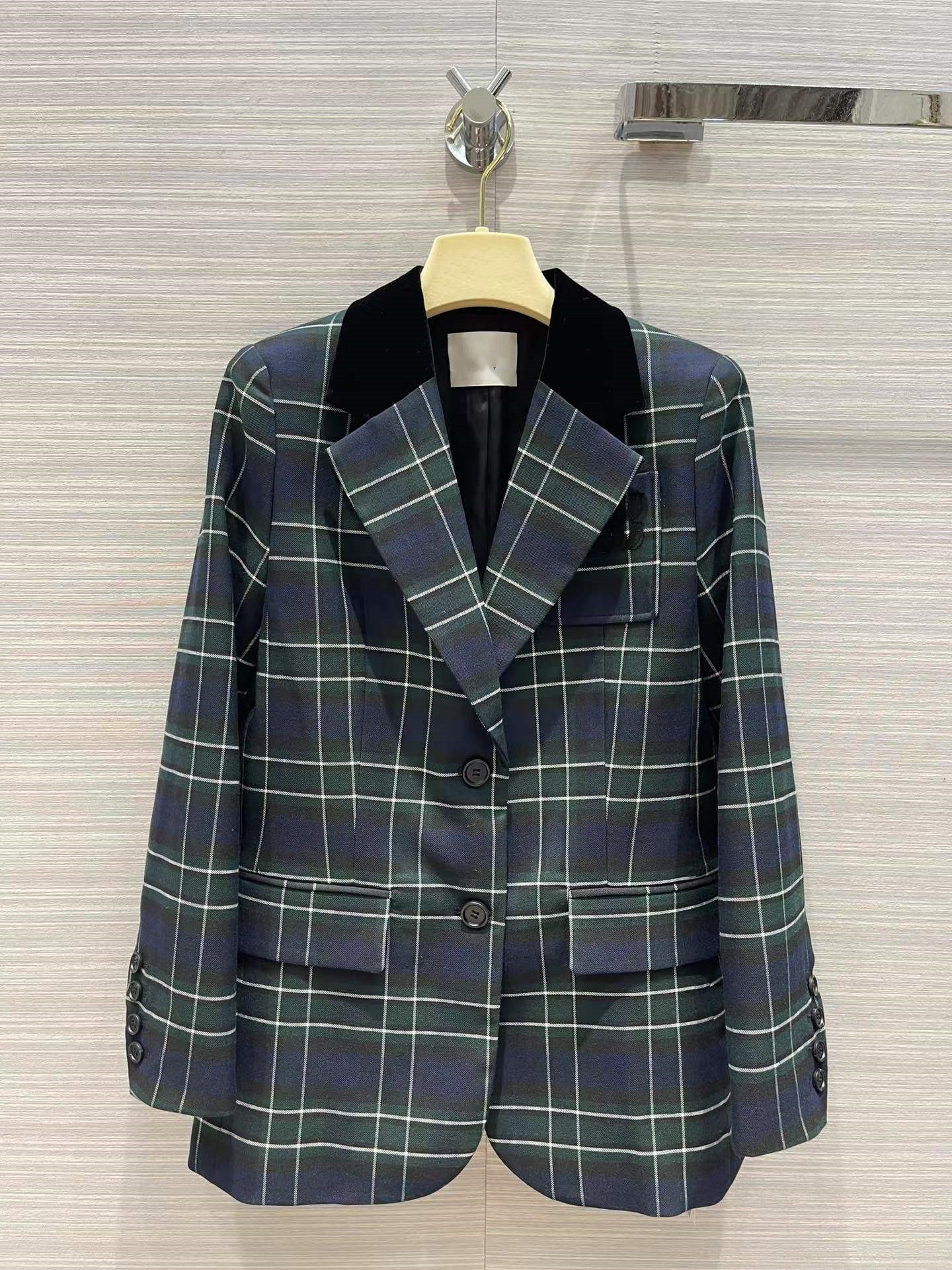 

Women' Jackets 2022 New Autumn Winter Lapel Neck Long Sleeve Designer Coats Brand Same Style Outerwear 0902-12, Contrast color