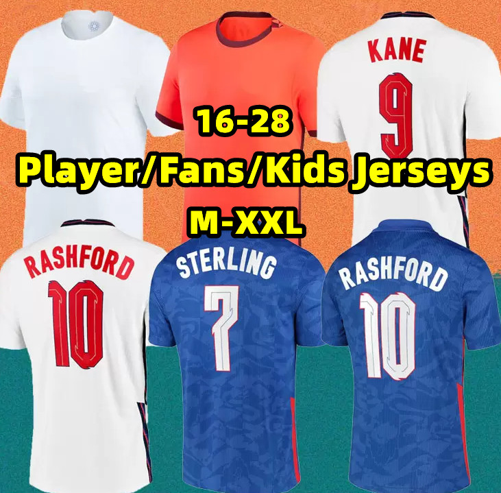

Top Quality 2022 2023 Kane Soccer Jersey Rashford Sancho Grealish Mount Foden Maguire England 22 23 National Football Shirt World Cup Men Kids, Bag