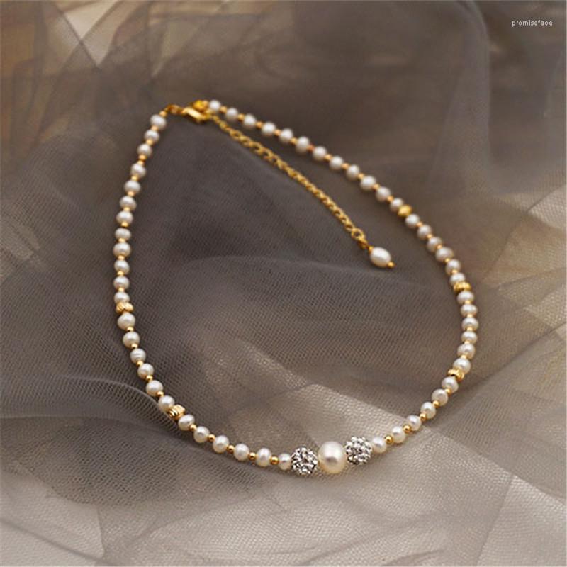 

Choker Natural Freshwater Pearls Chokers Necklace Luxury Jewelry For Women Chain 2022 Gift Fashion Party Wedding Accessories