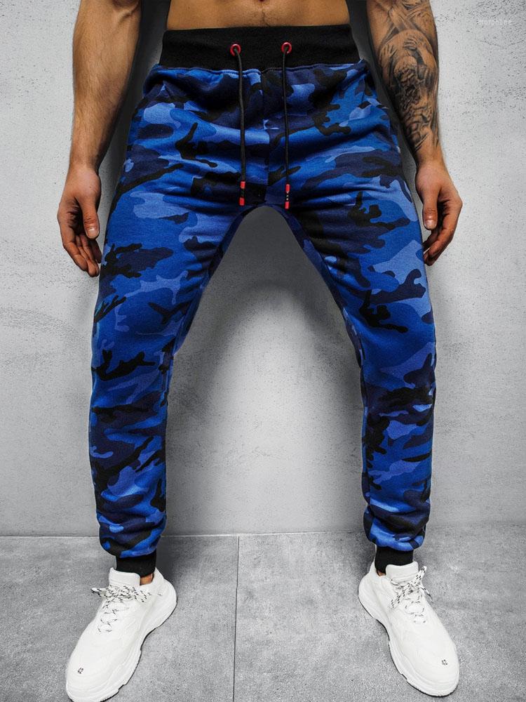

Men's Pants Summer Fashion Camouflage Print Pencil Men's Casual Sports 2022 Lace Up Elastic Waist Trousers Streetwear, 01 red