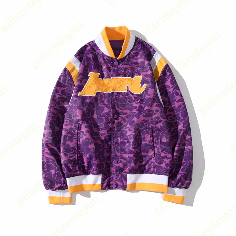 

bomber jacket windbreaker varsity coat purple baseball designer jackets windbreak Shark thickened zip cardigan stand collar letter print hooded cotton Epaulet, Make up the difference in freight