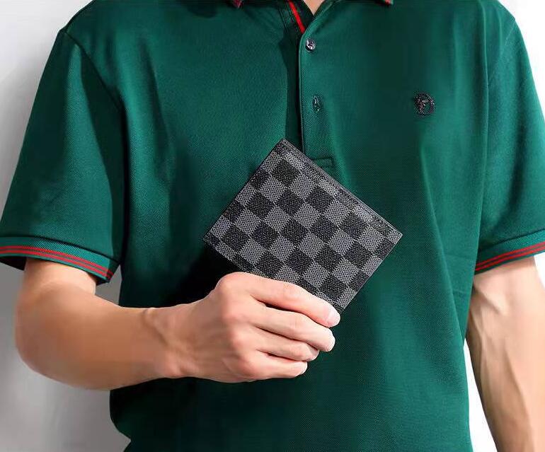 

Designer ZIPPY WALLET High Quality PU Leather Mens Womens Iconic textured Fashion Long Zipper Wallets Coin Purse Card Case Holder no box, Black plaid