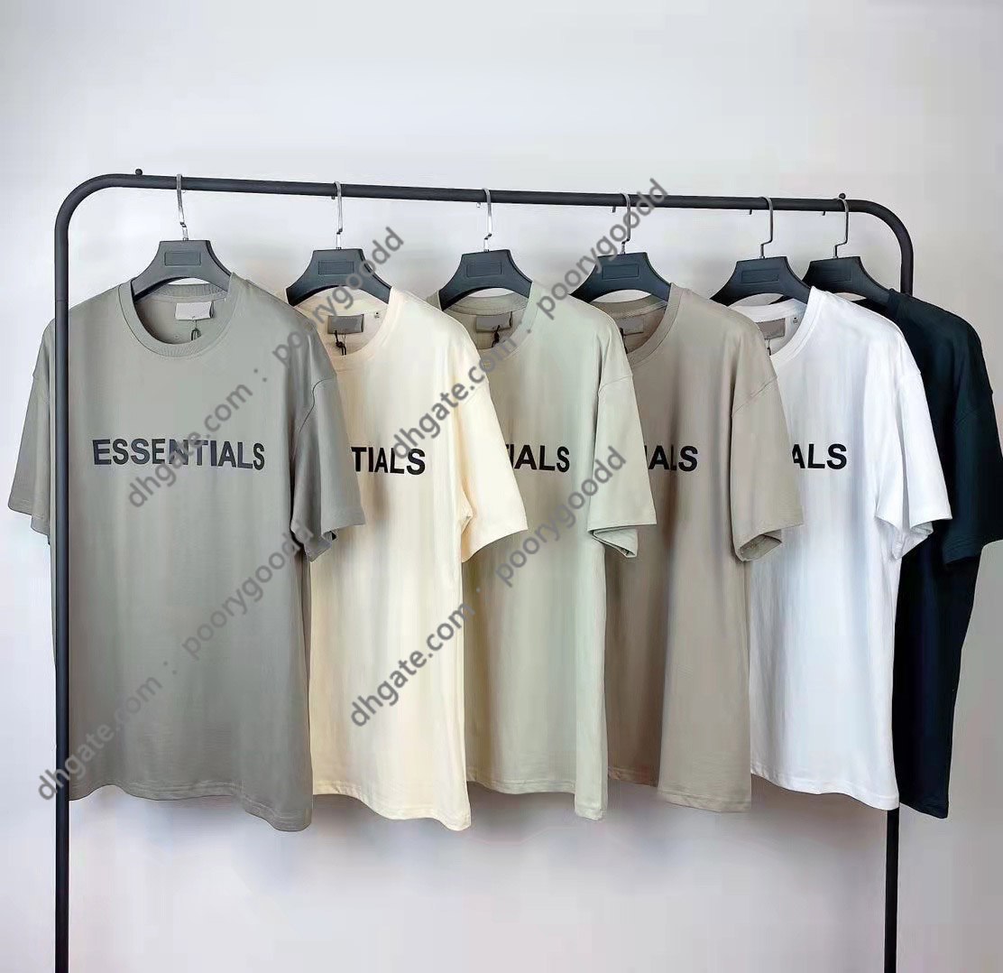 

ESS22 Men's Cotton T Shirt ss22 Summer Essentials Loose Fashion Classic Men T Shirt Hip Hop Street 100% Cotton Design Unisex Oversized Short Sleeve Shirt, Khaki