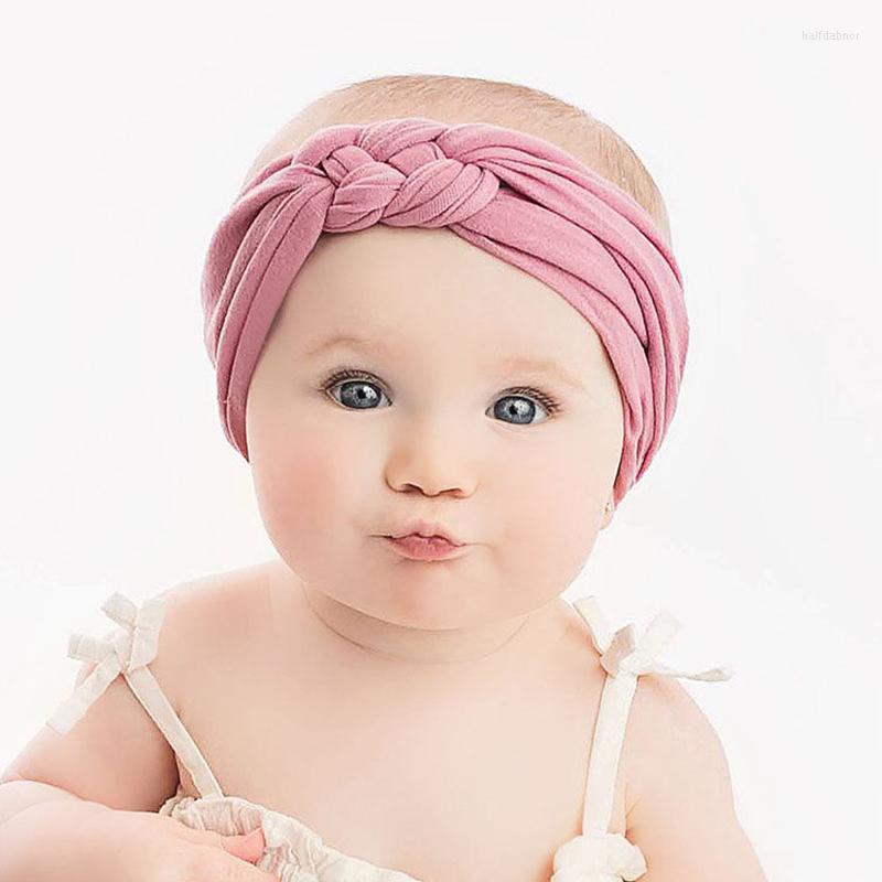 

Hair Clips SHUANGR Braided Nylon Headbands Kids Girls Children Twisted Top Cross Knot Headwraps Elastic Soft Hairbands Accessories