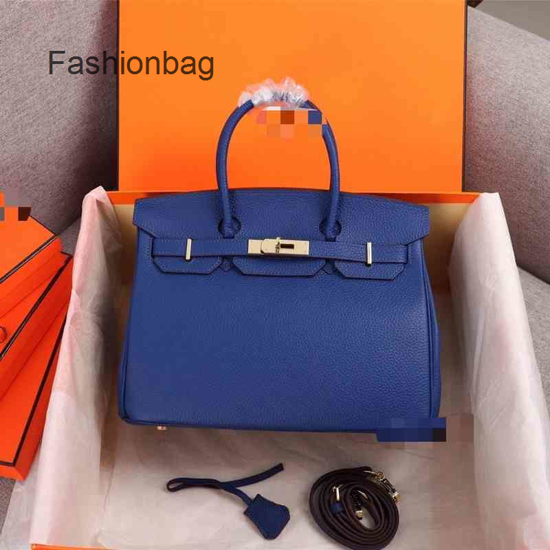 

Genuine Leather Birkins Bags Handbag Litchi Pattern Bag Designer Platinum Single Shoulder Messenger 0gfg, Rose 30