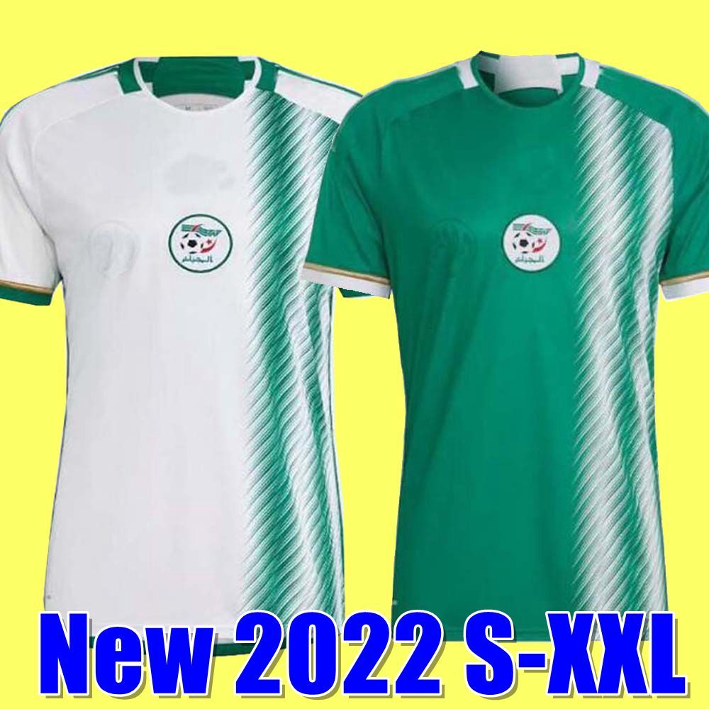 

Soccer Jersey maillot Algerie 2022 2023 Player Version Fans Algeria ATAL DELORT 22 23 BENNACER football shirt kits MAHREZ FEGHOULI uniforms men kids equipment, Away adult