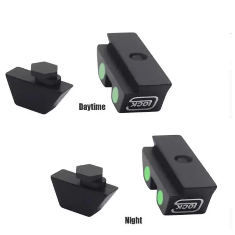 

Tactical Hunting Pistol Glow Sight Green Dot for Glock 17/19/22/23/24/26/27/33/34/35 In Day and Night Use USA buuyer LOCAL ship. hj, Black