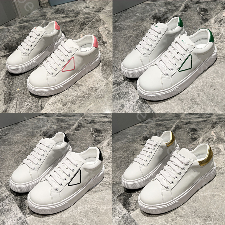 

Top Designer Casual Shoes Men Women Sneakers Platform Loafers Classic Trainers Genuine Leather Triangle Logo Shoes with box size 35-45, 15