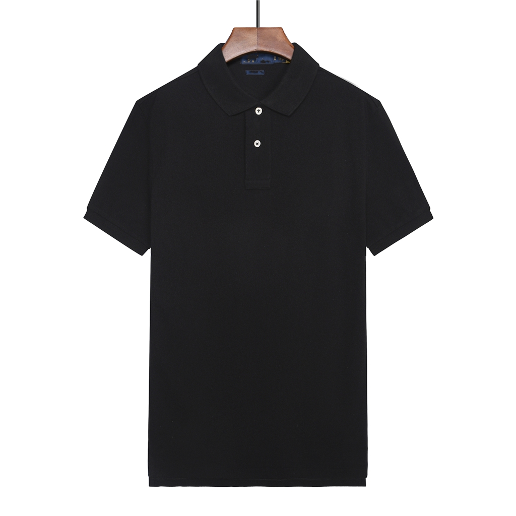 Vente en gros 2047 Summer New Polos Shirts European and American Men's Colteves Colorblock Colorblock Cotton de grande taille T-shirts de mode br