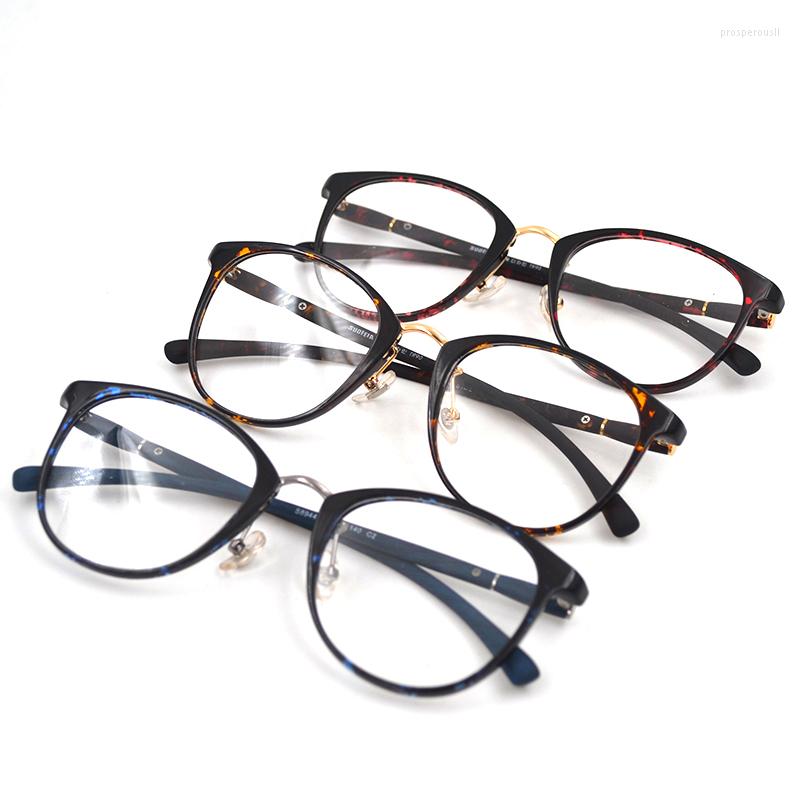 

Sunglasses Frames Flexible Glasses Round Women Amber Leopard Eyeglasses Frame