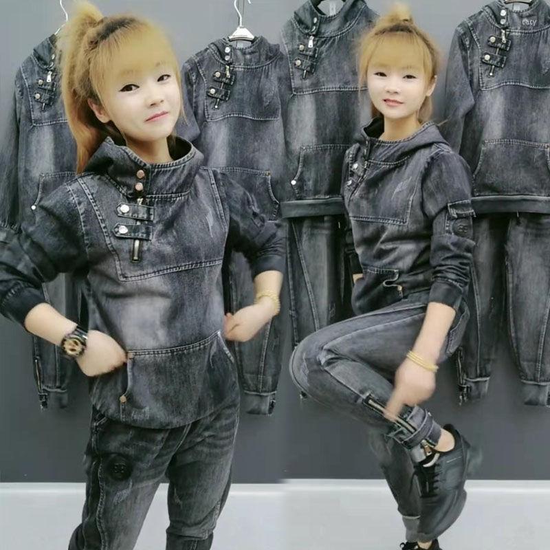 

Women's Two Piece Pants Woman Fashion Denim Suit Female Spring 2022 Jacket And Straight Ladies Jeans Set Outfit G482, Blue2
