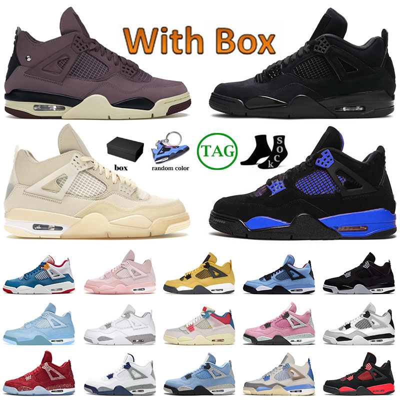 

With Box Jumpman 4 J4 Basketball Shoes Mens Womens Violet Ore 4s IV Messy Room Cactus Jack Cavs Cool Grey Pink Toro Bravo Military Black Cat Sneakers Trainers Big Size 13, 36-47 2 sail