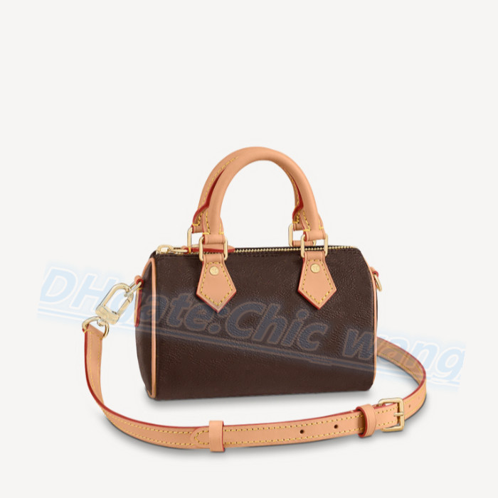 

Luxury Designer SPEEDY NANO 20 25 travel Bag tote leather clutch M81085 M46234 handbag lady Duffel Mini travel Embossing Women's men WXYP, Mon0gram-nano